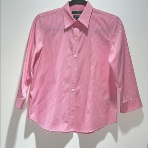 Ralph Lauren Light Pink Button-Down Shirt Size PM Wrinklefree